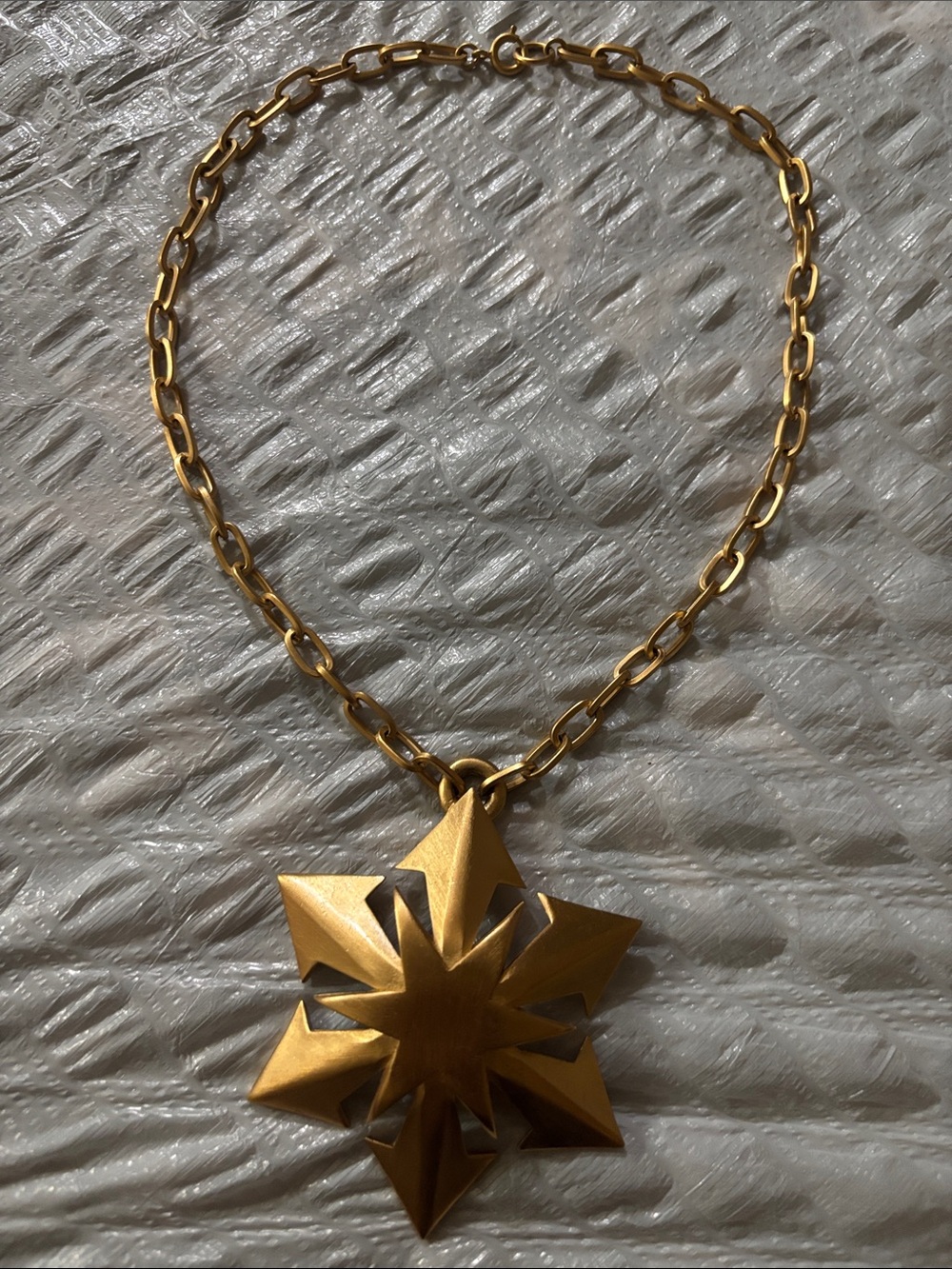 Gold Starburst Statement Necklace - Women Jewelry